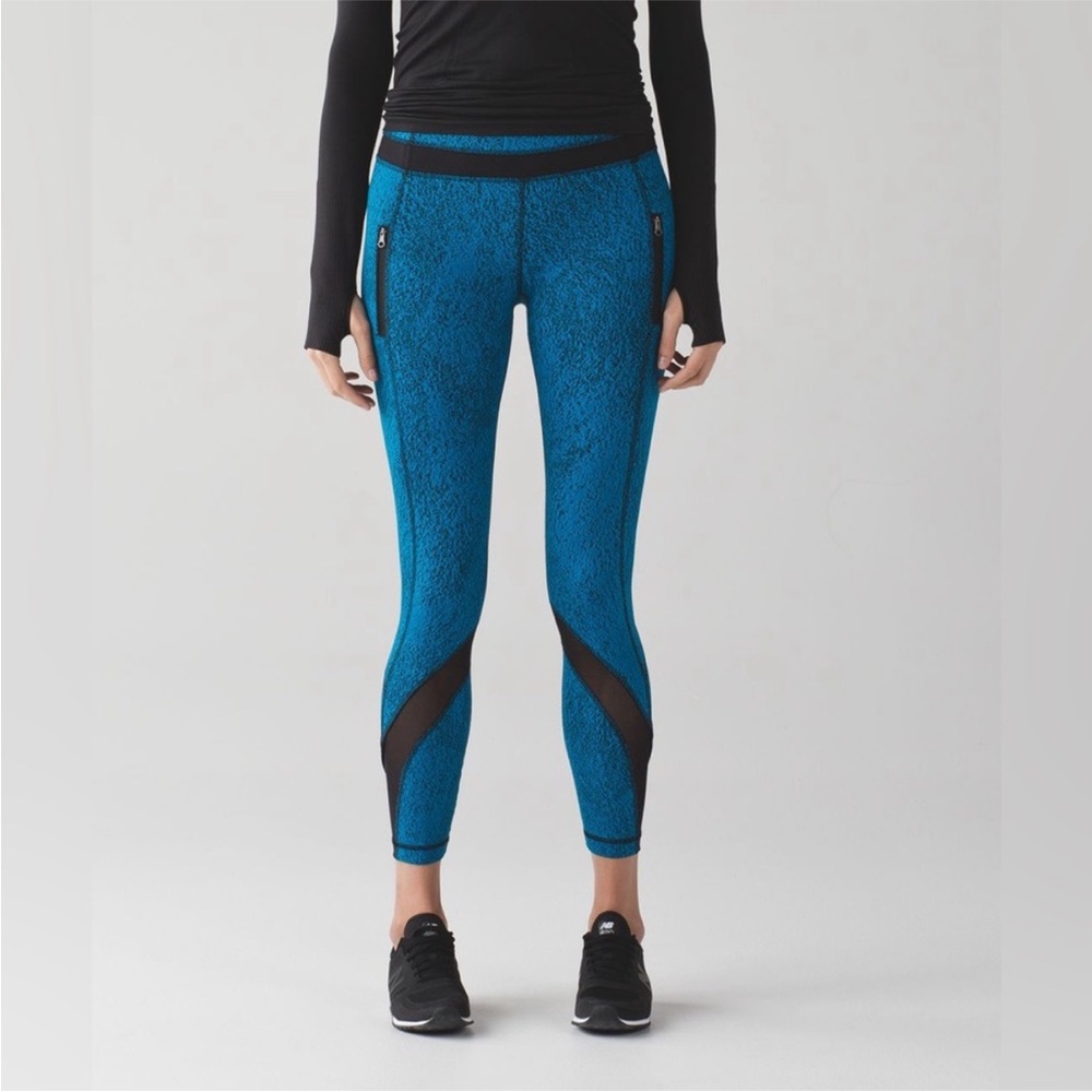 Blue Patterned Women's Lululemon Leggings